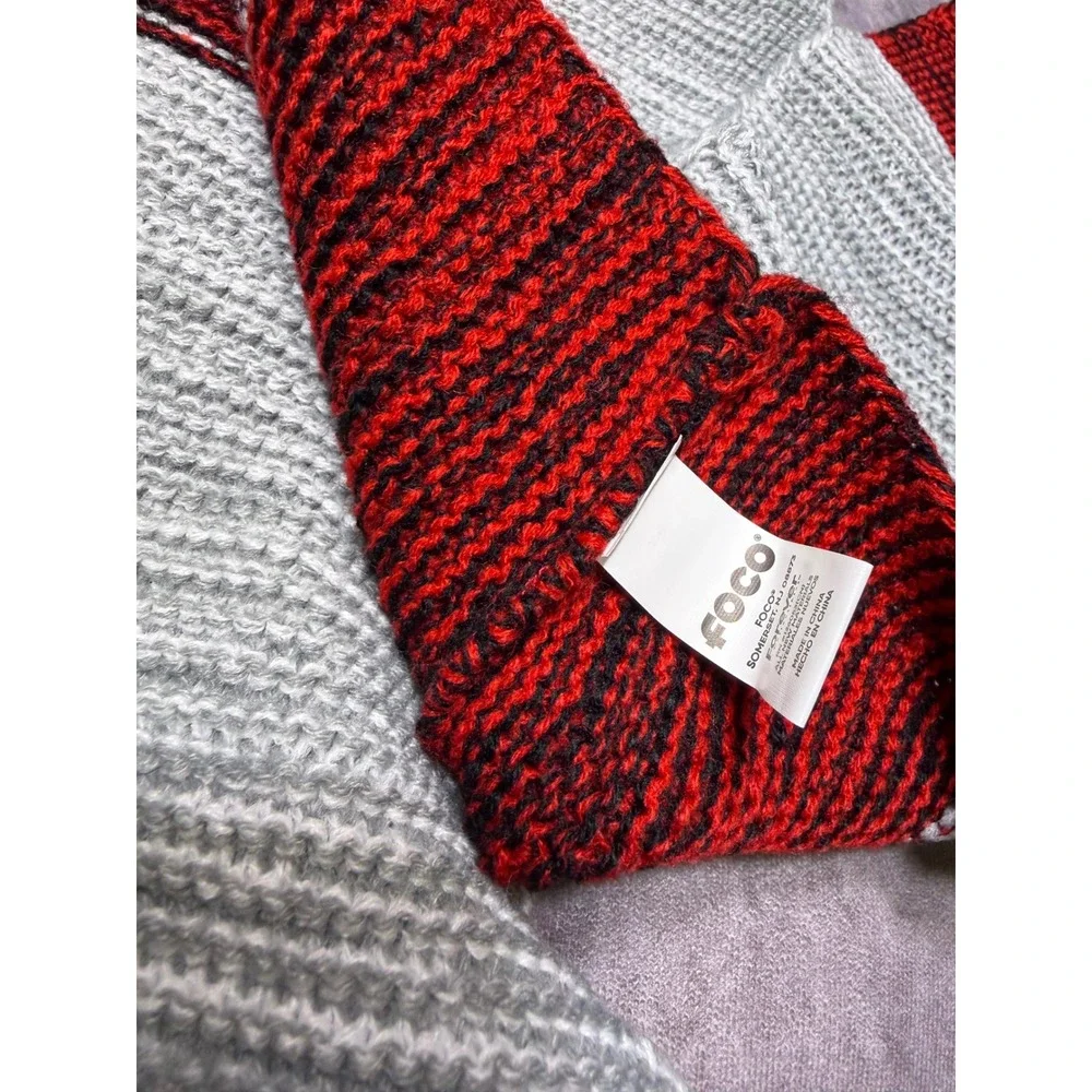 Atlanta Falcons FOCO Infinity Scarf Red Grey Knit Colorblock NFL STA1019-00001